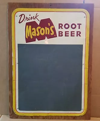 Mason's Old Fashioned Root Beer Metal Embossed Chalkboard Sign Stout Sign Co. • $395
