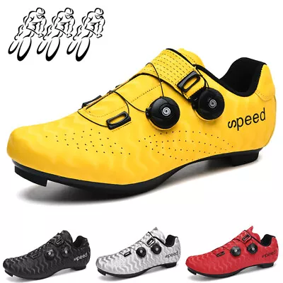 Ultralight Road Cycling Shoes Men Racing Bike Lock Shoes SPD-SL Bicycle Sneakers • $47.18