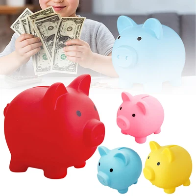 £3.39 • Buy Piggy Bank Saving Coins Money Box Cash Fund Cartoon Plastic Pig Kids Toy Gift
