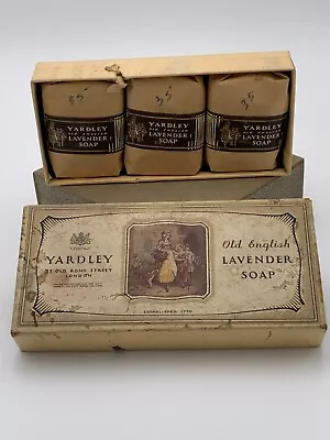 VTG Yardley Old English Lavender Soap 3 Cakes 3 Oz. Ea. Collectible Soaps • $20