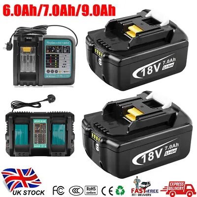 For Makita 18V Battery 12Ah 6.0Ah 5.0Ah BL1860 BL1830 BL1840 BL1850 / Charger • £66.99