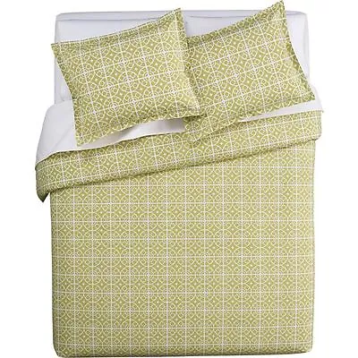 Crate & And Barrel TAZA CITRON TWIN Duvet Cover & 1 Euro Sham! New In Package! • $69.27