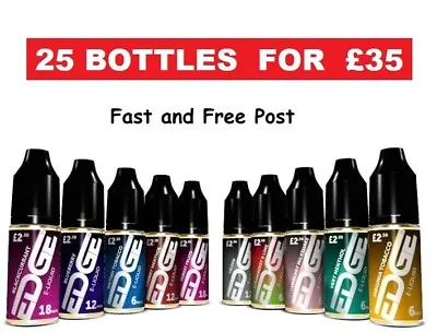EDGE E Liquid All Flavours - EDGE ELiquid Vape Juice - 25 Bottles  • £35