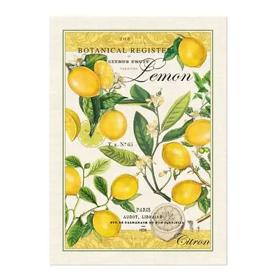 Michel Design Works Cotton Kitchen Tea Towel Lemon & Basil - NEW • $10