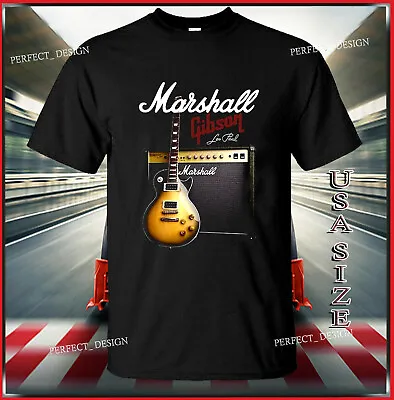 Limited Shirt Marshall Gibson Guitar Art Poster Made In Usa Size S-5XL • $15.99