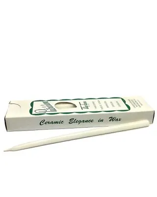 Patrician (10in Tall X 1/2 Diameter) White Hand Dipped Skinny Taper Candles • $27.41