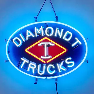 Diamond T Trucks Neon Sign 24 X20  Beer Bar Pub Man Cave Wall Decor • $248.86