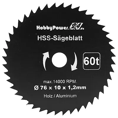 £8.62 • Buy Saw Blade 76 X 10 MM Battery Circular Saw 12V 10,8V Fits For Bosch Metabo
