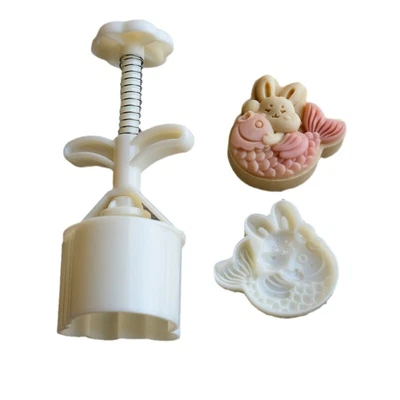 £8.68 • Buy Rabbit With Fish Shaped Mooncake Stamps Mooncake Moulds For MidAutumn Festival