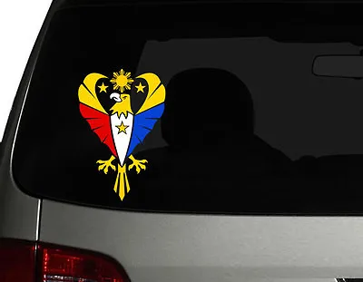 $6.95 • Buy Filipino Vinyl Car Decal Sticker  8 (H)  With Eagle #2 Philippine Flag Design RL