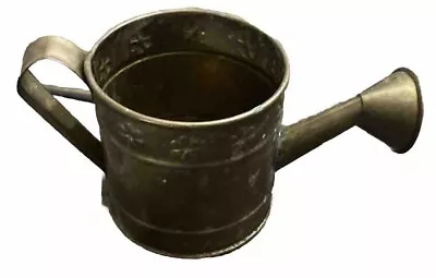 Hosley USA Miniature Solid Brass 2.5” Decorative Watering Can Planter • $15