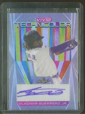 2022 Leaf Vivid Technicolor Vladimir Guerrero Jr. Auto 19/40 Toronto Blue Jays • $34.99