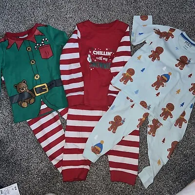 Baby Christmas Pyjamas Bundle Age 18-24 • £10