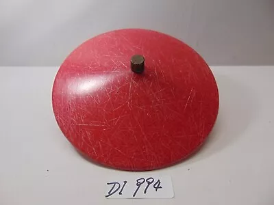 Vintage Asian Style TV Lamp MCM Bulb Mount Cover Shade Red 8 3/4  Part • $34.99