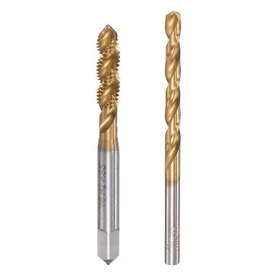 M6x1 Spiral Flute Tap 5.0mm Drill Bit Set High Speed Steel Titanium Plated • $9.56