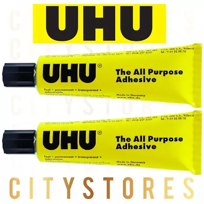 2 X 125ML All Purpose Adhesive UHU Clear Glue Fix Repair Diy Plastic Wood Craft • £9.99