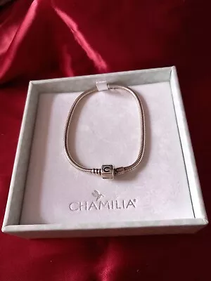 Chamilia 925 Sterling Silver Charm Bracelet 19 Cm Boxed.  • £20