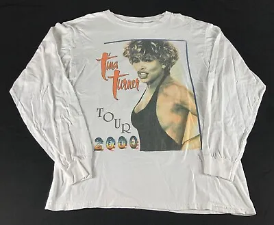 Vintage Y2K Tina Turner Tour Rap Tee Men's Large Or XL Long Sleeve Shirt • $381.17