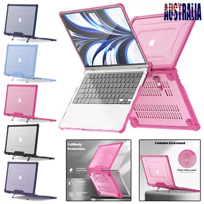 Shockproof Rubber Case Flip Stand Cover For MacBook Air 13  15  M3 2024 Laptop • $31.19