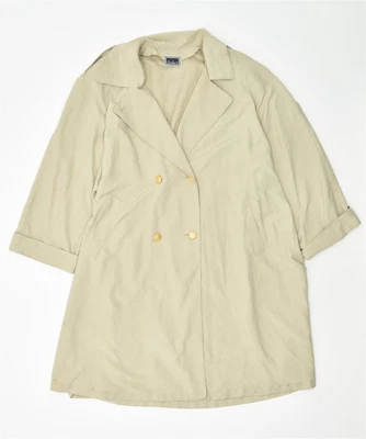 £15.35 • Buy LUISA SPAGNOLI Womens Double Breasted Overcoat UK 20 2XL Off White IP04