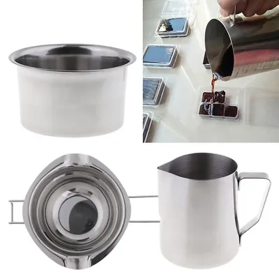 £30.83 • Buy 3x Stainless Steel Wax Melting Pot Pitcher Double Boiler For Candle Making