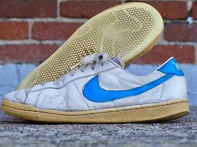 1980 Nike Tennis Shoes Sz 12.5 - Vtg Original 80s 1980s Wimbledon Racquette Blue • $99.99