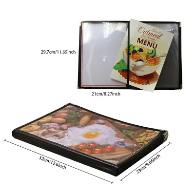 Page Food Drink With Corner Protector Menu Cover A4 Size Restaurant Cook Book • £14.99