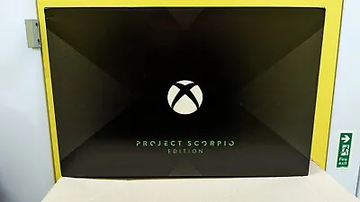 Microsoft Xbox One X Project Scorpio Edition 1TB Console Black New Sealed UK • £399.99