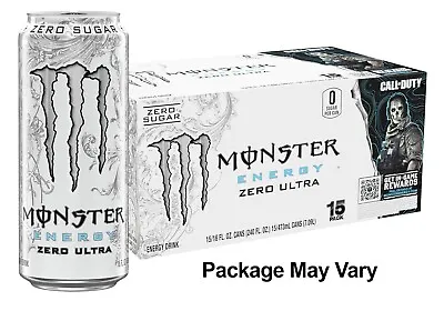 Monster Energy Zero Ultra Sugar Free Energy Drink 16 Ounce (Pack Of 15) • $157.99