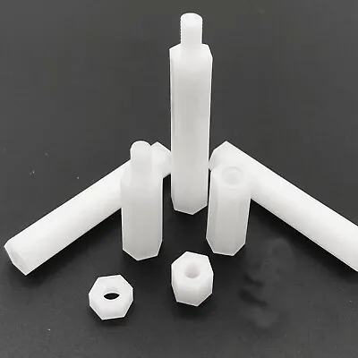 £1.91 • Buy 25/50pcs M2 M2.5 M3 M4 Plastic Nylon Hex Hexagon Standoff Spacer Screw Bolt Nut