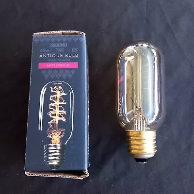 40W T45 Antique Light Bulb Decorative Vintage Edison Lightbulb Extra Warm Lamp E • £5.99