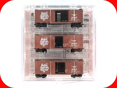 N Scale NEW YORK NEW HAVEN HARTFORD 40' Box Car 3-Pack -- Micro Trains 20029-2 • $42.99