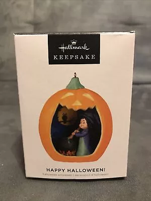 Hallmark 2022 Happy Halloween Witch Pumpkin Keepsake Ornament 10th In Series • $11.95