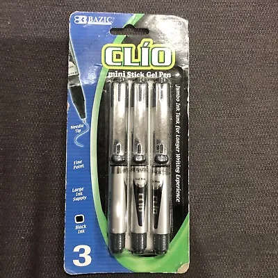 BAZIC Clio 3 Pack Mini Stick Gel Pen Black 1787  • $39.99