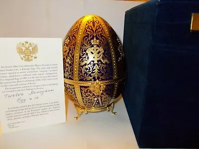 FABERGE Imperial Egg #16/100 Limoges France COA Twelve 12 Monogram COA • $6000