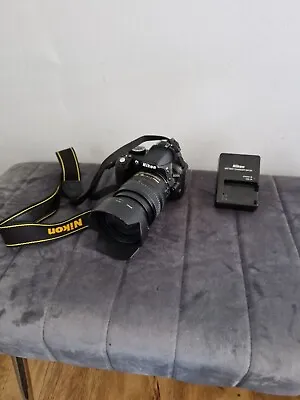 Nikon D D3100 14.2MP Digital SLR Camera - Black (Kit W/ AF-S DX 18-70mm Lens) VG • £179.99