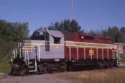 NORTHERN VERMONT Railroad Train Locomotive 511 NEWPORT VT Original Photo Slide • $4.99