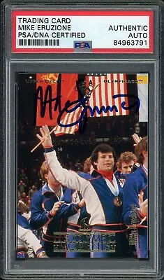 MIKE ERUZIONE Signed 2006 Upper Deck US Olympic Moments ON CARD AUTO - PSA • $129.95