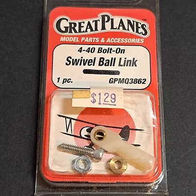 Original Great Planes RC Plane Part #3862 - 4-40 Bolt On Swivel Ball Link NOS • $14.95