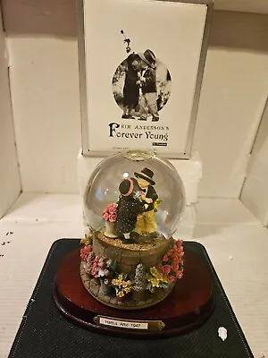 Westland Snow Globe Music Box Kim Anderson Forever Young -Plays Puppy Love NEW • $34.99