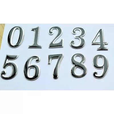 £1.95 • Buy Self Adhesive Door Numbers Gold Black Chrome Black 2  Number House Apartment UK