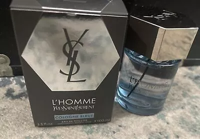 YSL L'Homme Cologne Bleue Eau De Toilette 3.3 Oz 100ml • $72.95