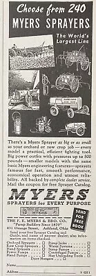 1941 Ad.(xg19)~f.e. Myers Co. Ashland Ohio. Myers Farm Orchard Sprayers Line • $5.99