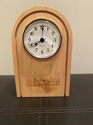 Maple Landmark Woodcraft With Quartz Clock • $45