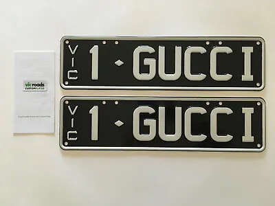 $1800 • Buy 1-GUCCI Victorian Car Number Plates    *****Genuine ******Ready To Use******