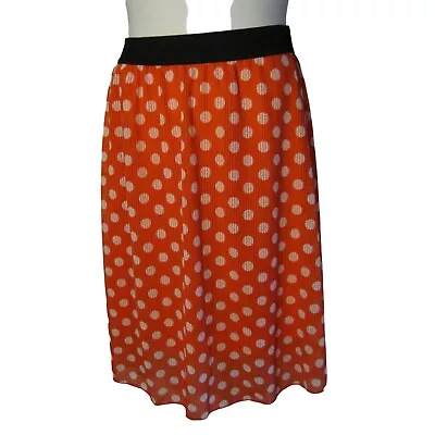 Lularoe M Red White Polka Dot Lola Skirt Minnie Mouse • $17.95