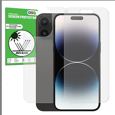 Matte Front Back Screen Protector For Apple IPhone 14 Pro Max Anti Glare TPU • £5.98