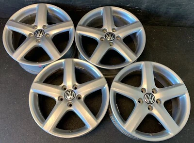 $695 • Buy (4) VW Jetta Golf EOS GTI Passat Phaeton Rabbit Wheels Rims + Caps 17  Audi A3