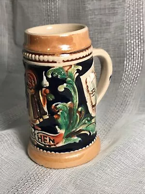 GERMAN BEER STEIN Mini MUNCHEN Toothpick Holder Shotglass  Vintage Collectible • $16.20