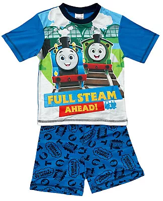 £4.89 • Buy Boys Thomas The Tank Engine Shorty Pyjamas Full Steam Ahead 2 3 4 5 Years NEW